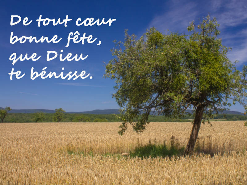 De tout cœur bonne fête, que Dieu te bénisse.