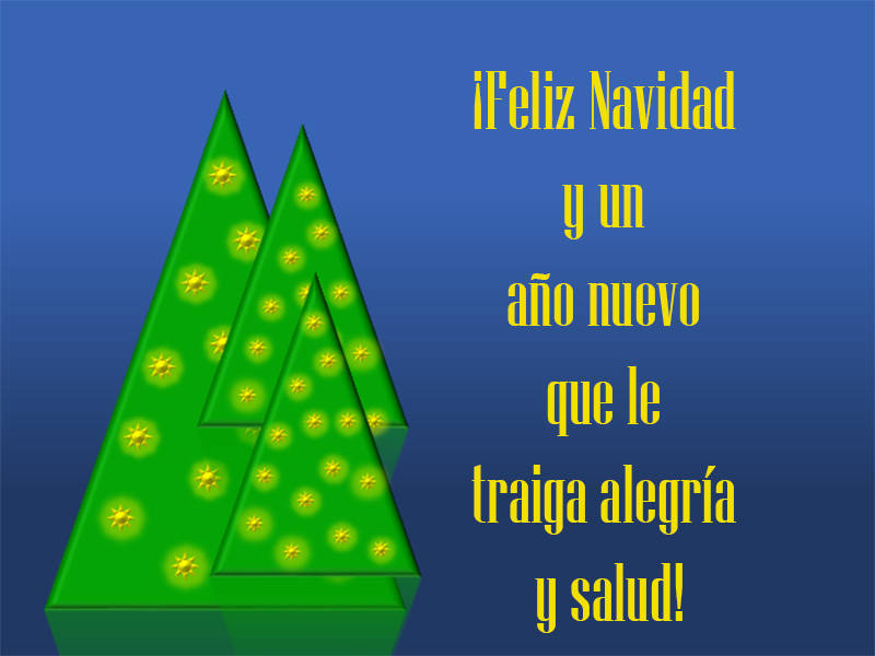 ¡Feliz Navidad y un año nuevo que le traiga alegría y salud!